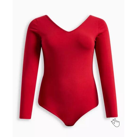 TORRID RED FOXY DOUBLE V BODYSUIT 3X - NWT - Picture 1 of 8
